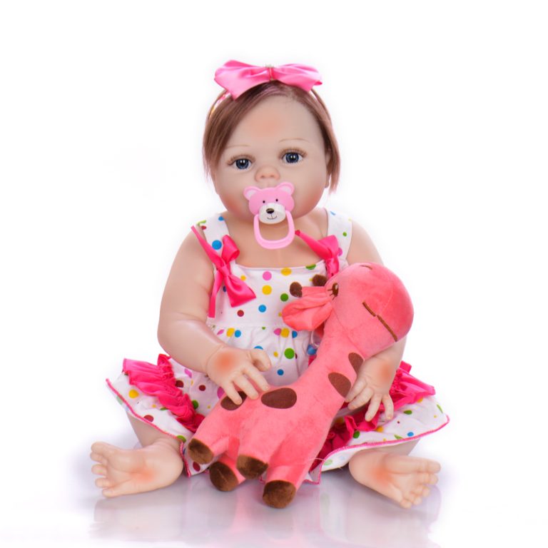 Novo Design 23 ''57 cm Realista Vinil Silicone Boneca Reborn Completo Bonecas Do Bebê Da Princesa Menina do Aniversário Dos Miúdos de Natal dom de Fibra de Cabelo