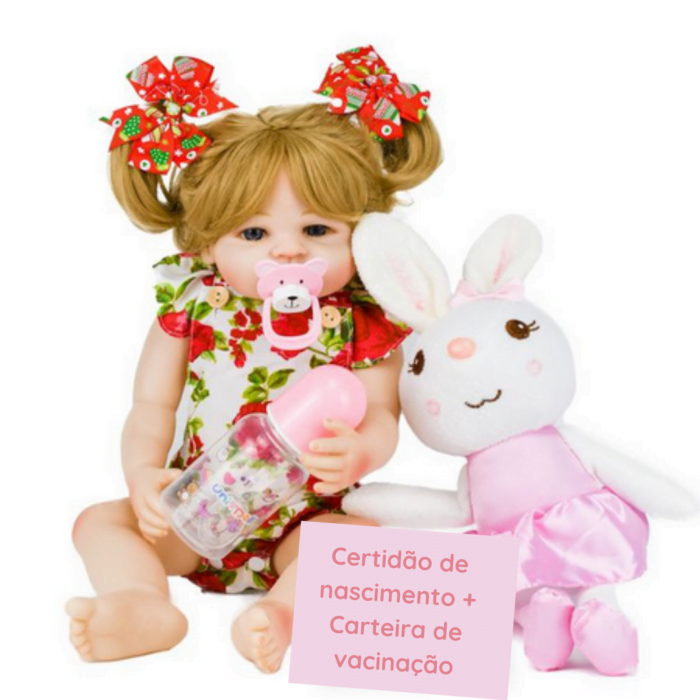 Bebê Reborn Isabela (Corpo de SILICONE) - Pronta Entrega - Clube Reborn - Bonecas Bebê Reborn Exclusivas - Realizando Sonhos - 1